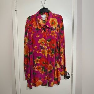 Moving Sale! Elegant Floral Dressy Blouse